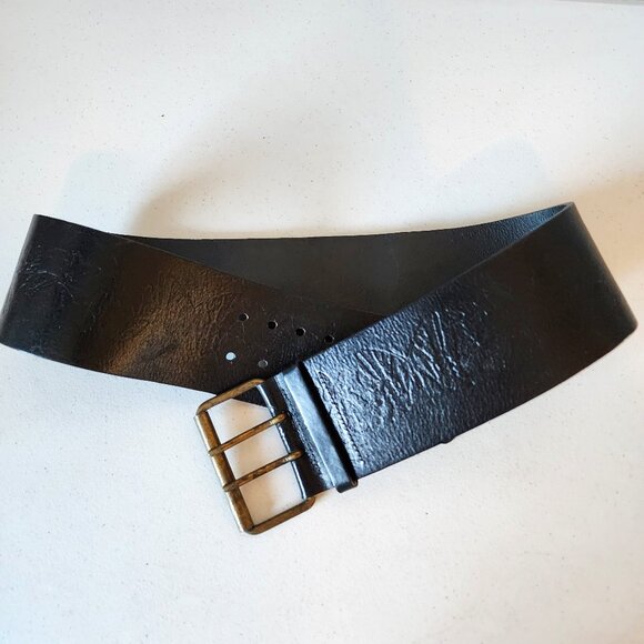 Wide Leather Waist/Hip Belt "EUC" - Picture 1 of 16